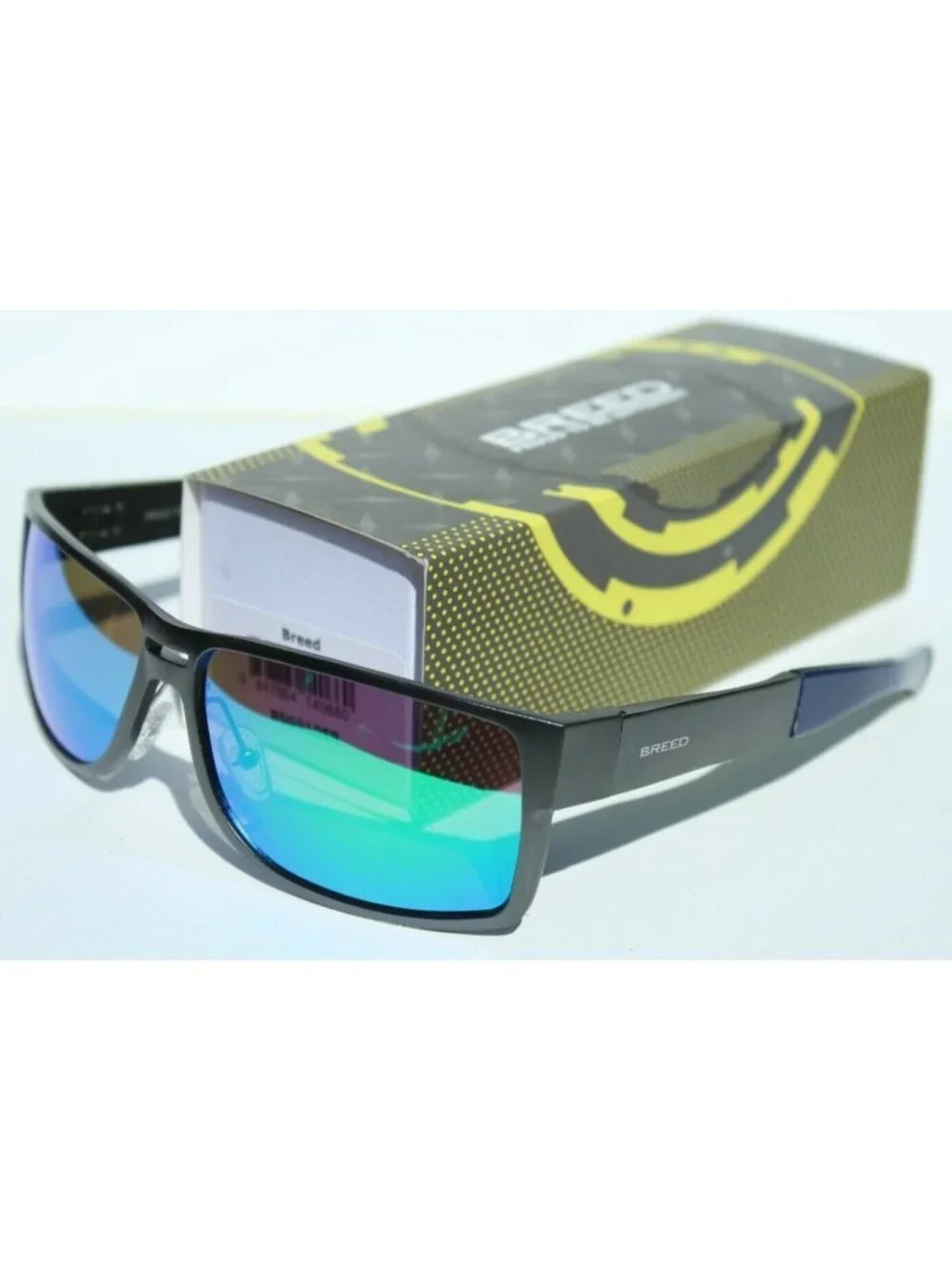 BREED Stratus POLARIZED Sunglasses Gunmetal Aluminum/Green NEW $185 BSG010SR